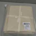 JIYUAN 100% Washed Cotton Duvet Cover Set 3 Pieces Full, 1 Duvet Cover 80x90 Inches(Comforter Not Included) and 2 Pillowcases, Linen Feel Bedding Set Comfy and Breathable, Heathered Beige