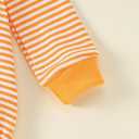 Noubeau Newborn Baby Boy Thanksgiving Bubble Romper Christmas Stripe Truck Bodysuit Pullover Playsuit Holiday Clothes (Orange)
