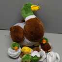 7 in 1 Mallard Duck Stuffed Animals Plush Toys, 12 Zippered Mommy Stuffed Duck with 4 Baby Ducklings and Eggs Green Duck Plushies Pillow for Kids Birthday Christmas Farm Party Decor