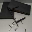 FLYJOE 12 Inch Floating Shelves | 12 Inch Deep Black Floating Shelves Set of 2 | 12" W x 7" D Rustic Wood Shelves for Wall | Deep Black Shelves for Living Room Bathroom Laundry Room Kitchen