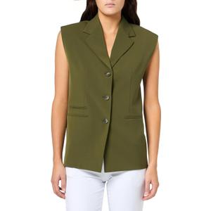 Kenneth Cole New York Women's Luxe Twill Three Button Notch Collar VES