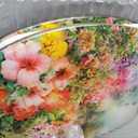 Angol Shiold Elongated Resin Toilet Seat Flowers, Slow Close Quick Release Metal Zinc Alloy Hinge Easy to Install also Easy to Clean, Decorative Acrylic Seats(19 Inch, Abstract Floral Art Print)