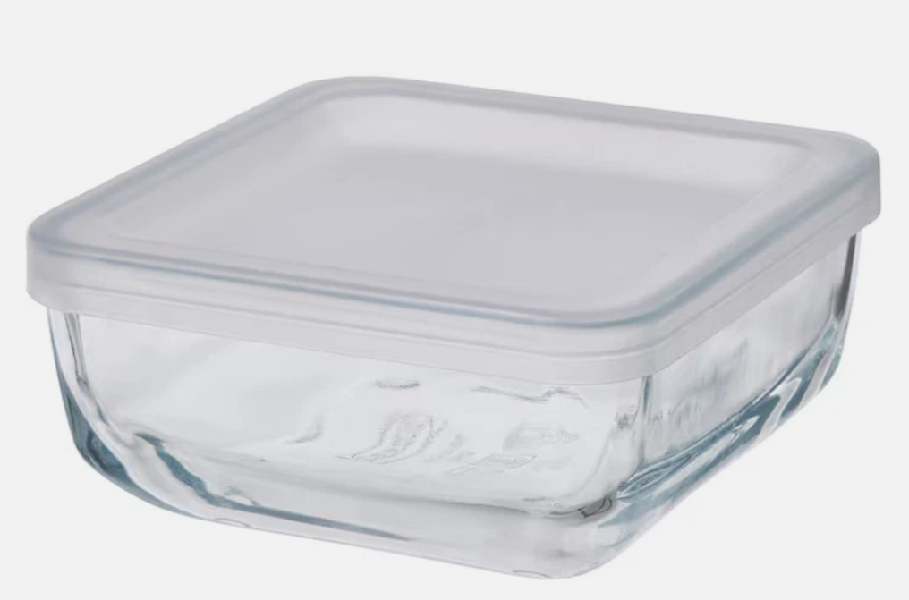 Glass Food Container with 5Lid, Pack of 4