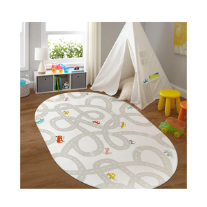 STARUIA Grey Kids Rug for Playroom, 5'x7' Washable Road Rug for Kids Bedroom, Non-Slip Car Rugs for Nursery, Large Traffic Play Mat Utral Soft Baby Carpet for Boys Girls Dorm Toy Room Tent