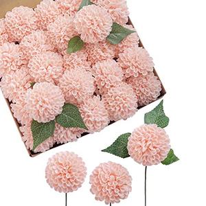 Ling's Moment Blush Dahlia Foam Artificial Flowers Real Touch Faux Fake Flower for Home Decor Graduation Baby Shower Decorations Outdoors Party Favors Wedding Gifts Centerpieces Arrangements 25pcs