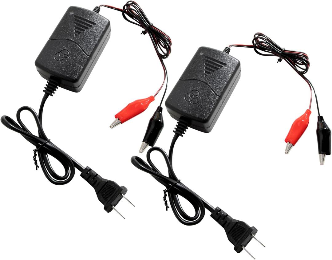 2Pc 12V 1000mA Automatic Battery Charger, Maintainer, Trickle and Desulfatorr with Short Circuit Protection