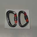 25KN Locking Climbing Carabiner Clips, UlAA Certified Rockclimbing Carabiner,Heavy Duty Carabiners Equipment,Large SizeCarabiner for Climbing, Rappelling,Hunting and Rescue