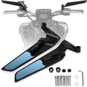 Motorcycle Mirrors Anti-glare Stealth Mirror Adjustable Rotating Rearview Mirror Wind Wing Side Mirror for Z650 Z900 Z1000 Duke 390 790 1290 MT07 MT09 S1000 Street Bike Mirrors