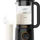 40 oz Nut Milk Maker Machine with 18700 RPM High Speed, No Soaking Needed 8 in 1 Soy Milk Maker, Plant Based Milk Maker for Almond, Oat, with Delay Start/Keep Warm/Self Cleaning, Black