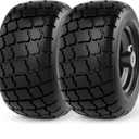 RONPOW 11x6.00-5 Flat Free Lawn Mower Tire and Wheel, Solid Front Tires for Zero Turn Mower, 400 Lbs Load, Universal 3/4", 5/8" 1/2" Bearings, 5.31"-7.71" Hub for Residential Commercial, 2 Pack Black