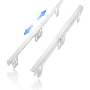 Stove Gap Covers, 2 Pack Stove Gap Filler Stainless Steel, Adjustable 13.8-27.5 In, Width 0.79", Heat Resistant & Easy to Clean, Gas Stove Side Gap Protector, Silver