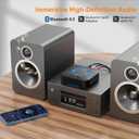 1Mii B06+ Bluetooth Receiver, Hi-Fi Wireless Audio Adapter, Bluetooth 5.3 Receiver with 3D Surround aptX HD aptX Adaptive for Home Music Streaming Stereo System