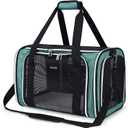 BAGLHER Pet Travel Carrier, Cat Carriers Dog Carrier for Small, Medium Cats Dogs Puppies, Airline Approved Small Dog Carrier Soft Sided, Collapsible Puppy Carrier. Green