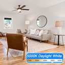 8 Pack E12 Ceiling Fan Light Bulbs, 60W Equivalent, Daylight White 5000K, Small Base LED Candelabra Bulb for Chandelier, Type B LED Bulbs, 120V, Not Dimmable