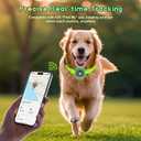 GPS Dog Collar Tracker 2-in-1,Reflective Waterproof Pet Collar,iOS-Only,No Monthly Fees,Unlimited Range,Dog Tracking Collar Pet Tracker,for Small Medium Large Dogs(L (16.6"-24"), Green)