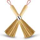 2 Pack Bamboo Wok Brush, Bamboo Kitchen Cleaning Brush
