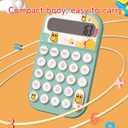 3 x Pocket Calculator, Kids 8 Digit Small Desktop, LCD Display, Cute & Aesthetic Mini Calculator (Beige, S)