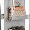 Handbag Purse Organizer, Enlarged 8 Pockets Upgrade Dust Proof Purse Organizer Closet,Washable Wardrobe Closet Organizer for Women Handbags Purse (Gray 1pc, 8 Pockets)