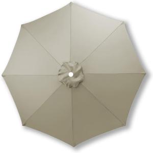 7.5ft Patio Umbrella Replacement Canopy for 8 Ribs, Outdoor Market Patio Table Umbrella Top Canopy Cover for Backyard Garden Courtyard Swimming Pool (Taupe)