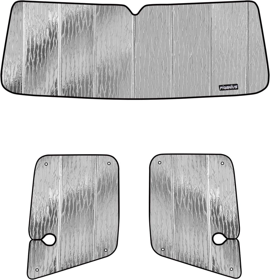 Windshield Sun Shade fits Freightliner(1997-2015), Truck Front Window Sunshade, Car Accessories for Sun Protection,Set (for feightliner models with window)