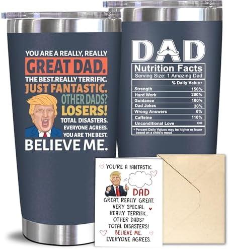 Pack of 2 NewEleven Fathers Day Gift For Dad - Funny Present For Father, Men - Dad Birthday Gift, Unique Father Gifts From Daughter, Son, Kid, Wife - 20 Oz Tumbler Navy
