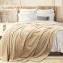 TOONOW Fleece Blanket Textured Fuzzy Plush Throw Blanket Twin Size 60" x 80", Super Soft Fluffy Bed Blanket Geometric Pattern Comfy Microfiber Flannel Blankets for Couch, Bed, Sofa, Apricot