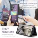 Vinich for Samsung Galaxy S24 Ultra Wallet Case with Card Holder, RFID Blocking Credit Slots Kickstand Shockproof Phone Cover Fit for Galaxy S24 Ultra 6.8" Purple