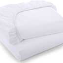 Utopia Bedding Twin Fitted Sheets - Bulk Pack of 02 Bottom Sheets - Soft Brushed Microfiber - Deep Pockets - All Around Elastic (White)