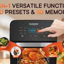 Nuwave Brio 15.5Qt Air Fryer Oven with Plug-In Grill, XL Family Size, 10-in-1, Air Fry, Grill, Rotisserie, Even & Crisp Cooking, 50425F, 1800W