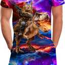 Goodstoworld Male Hawaiian Romper Fashion Zipper Slim Fit Jumpsuit with Pocket S-XXL (XXL)