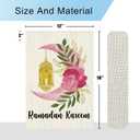 DLZDN Ramadan Kareem Garden Flag Muslim Mosque Lantern Moon Flag 1218 Inch Double Side Vertical Burlap Farmhouse Yard Sign Eid Mubuark Party Outdoor Decoration