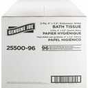 Genuine Joe - GJO2550096 2-ply Standard Bath Tissue Rolls (Pack of 96 Rolls), 3.5" x 4", 500 Count