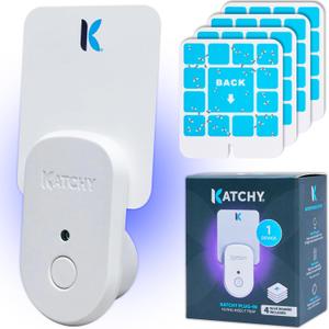 Katchy Plug-in Bug Trap Indoor  Fly Catcher for Mosquito, Gnat, Fruit Fly & Small Moth  Blue Light, Chemical-Free & Eco-Friendly  All Indoor Areas: Kitchen, Living Room & Plants (1 Pack)