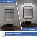 Modern LED Small Bathroom Lights Fixtures 3-Light,Stainless Steel Chrome Acrylic Wall Lighting,Vanity Lights for Bathroom Over Mirror 6000K 16in