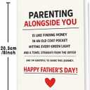 2 x Fathers Day Card for Husband, Fathers Day Gift from Wife, Heartfelt Father's Day Card for Partner, Co Parenting Greeting Card, Happy Fathers Day Card for Dad