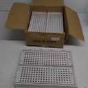 SNSLXH 5 Pack Stackable Closet Storage Basket, Multifunctional & Foldable Closet Organizer for Bathroom Kitchen Laundry Room Wardrobe Storage, Space-Saving Clothes Storage Drawer Organizer, White