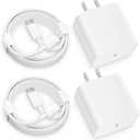 Phone 12 13 14 Fast Charger, 2-Pack 20W PD Type C Charger with 6FT USB-C Charging Cable Compatible with Phone 14 13 12 11 Pro Max/Pro/Plus/Xs/XR/X (White)