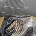 Realcook Vertical 17 Inch Steel Charcoal Smoker, Heavy Duty Round BBQ Grill for Outdoor Cooking, Black