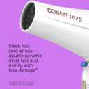 Conair Double Ceramic Hair Dryer with Diffuser | Blow Dryer with Ionic Conditioning | Includes Diffuser and Concentrator, White
