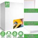 10 Pack Stretched Blank Canvases for Painting 18x24 100% Cotton Large Canvas Boards for Painting Bulk, White Painting Canvas for Oil, Acrylic Paint & Other Painting Media