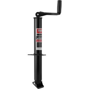 TYT Heavy Duty 5000lbs A-Frame Trailer Jack with 15" Top-Wind Vertical Travel, Black Sandblast Coating, and Foot Plate for RVs, Boat, Utility, and Camping Trailers