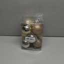 3.15" Champagne Christmas Ball Ornaments 12Pcs for Xmas Tree Shatterproof Christmas Tree Decorations Plastic Hanging Balls Set Wedding House Holiday Party Festival Home Decor