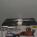 Dog Dryer for Pet Grooming, High Velocity Pet Hair Dryer with Heater, Adjustable Speed, 3 Nozzles and a Comb, Black