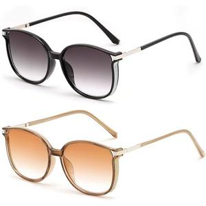 FEISEDY 2 Pack Stylish Reader Sunglasses for Women Fashion Lightweight UV400 Protection Full Lens Reading Glasses B0321