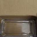 Clear Glass Butter Dish with Lid for Countertop, 6.5" Crystal Butter Dish with Cover, Covered Butter Tray for Refrigerator