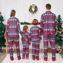 ANGELGGH Family Christmas PJs Matching Sets Long Sleeve Festival Party Pajamas Holiday Warm Sleepwear Couples Button Loungewear (Women, L, Striped Snowman)