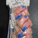 Pack of 75 American Flag Wooden Toothpicks 6pcs + Jacent Straw