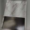 Allwon 4-Layer Book Shaped Marble Magnetic Palette Large Empty Makeup Palette Storage Box for Eyeshadow Lipstick Blush Powder (White)