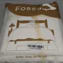 FOSSA Duvet Cover Set 100% Washed Cotton Linen Feel Super Soft Breathable Cozy 3 Pieces Bedding Sets Solid Off White Super King