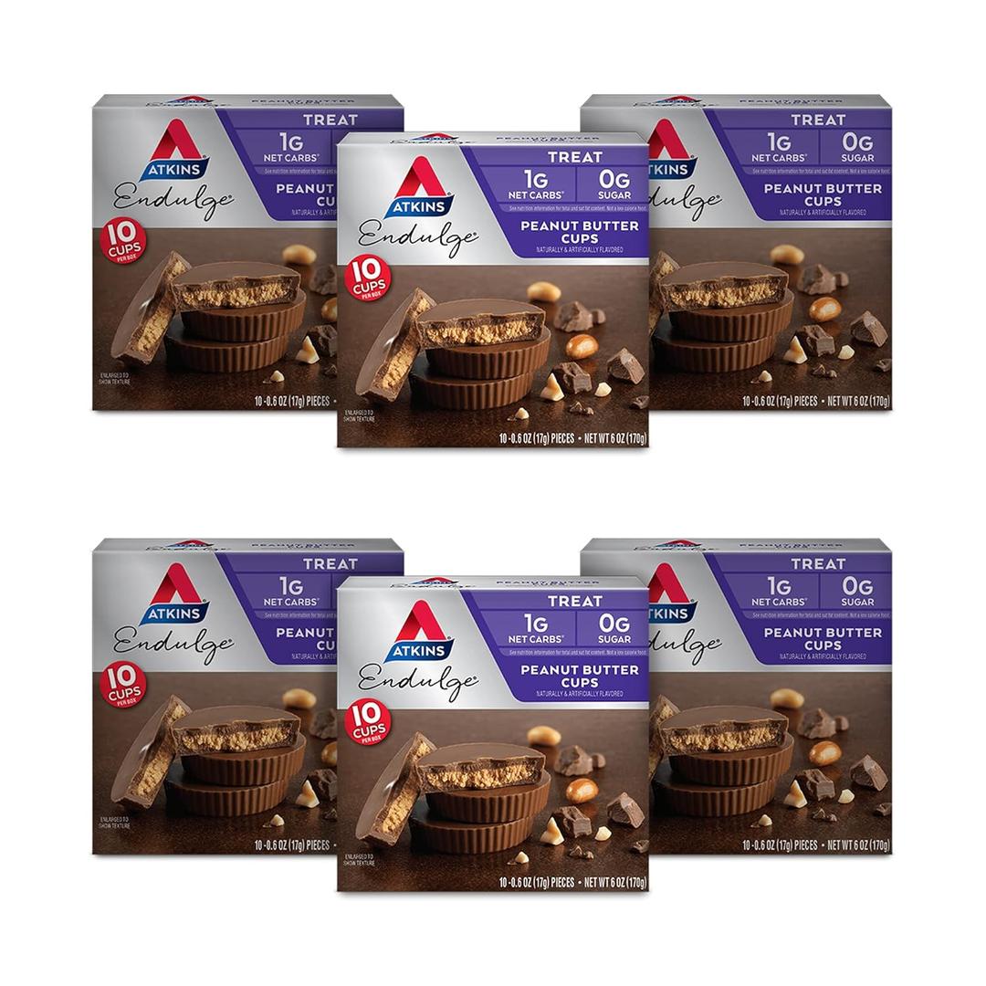 Atkins Endulge Peanut Butter Cups, Dessert Favorite, Low Carb, 0g Sugar, 60 Count (BBD: 10/30/26)